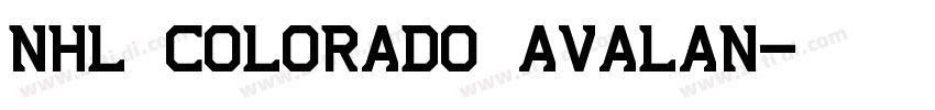NHL Colorado Avalan字体转换